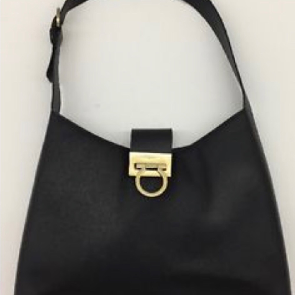 SALVATORE FERRAGAMO,  leather hand bag.